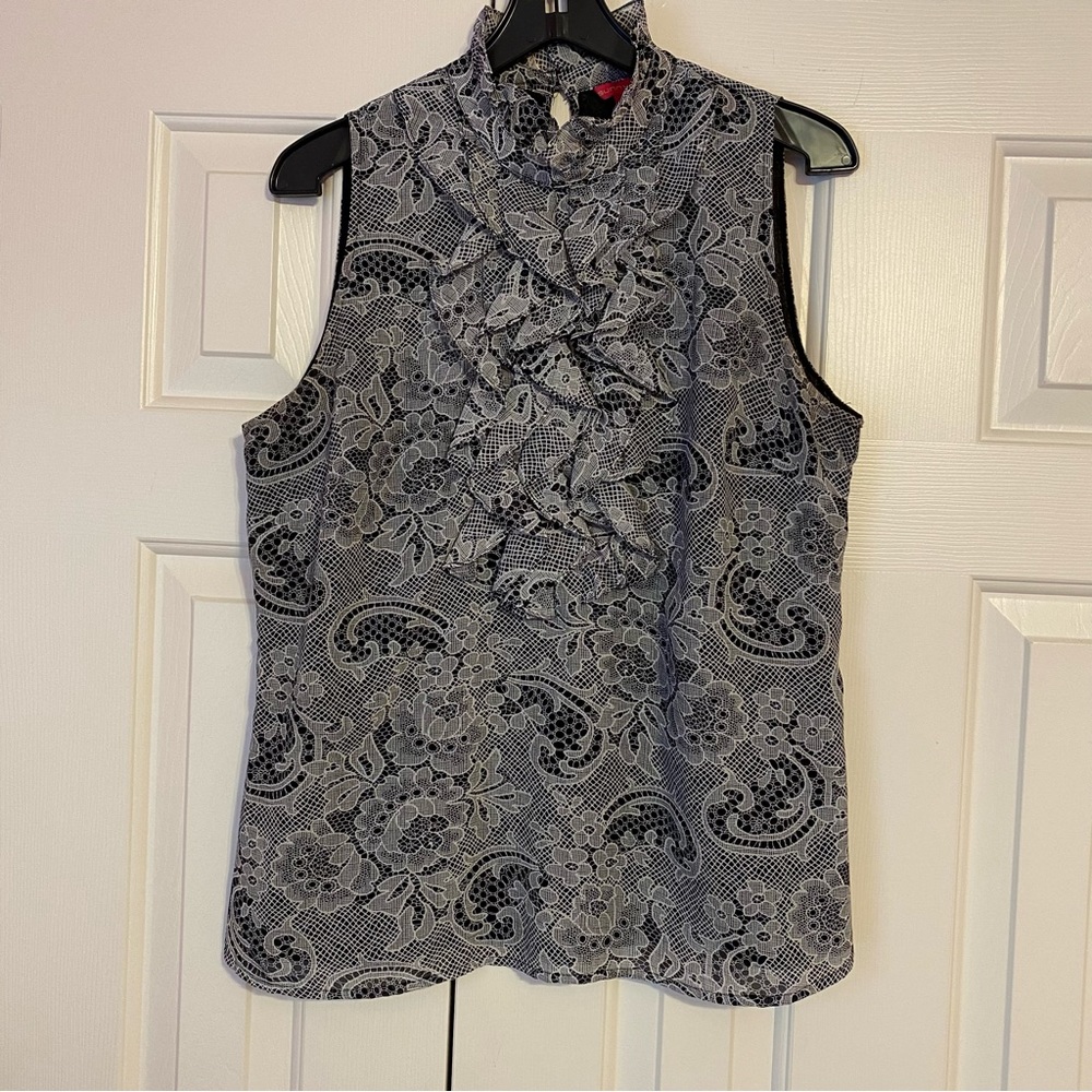 Ruffled Sleeveless Top